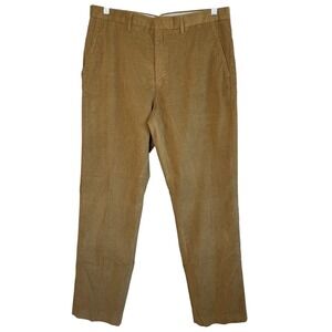 J Crew Mens Corduroy Straight Leg Pants Camel Size 36 x 32 Ivy League Academia